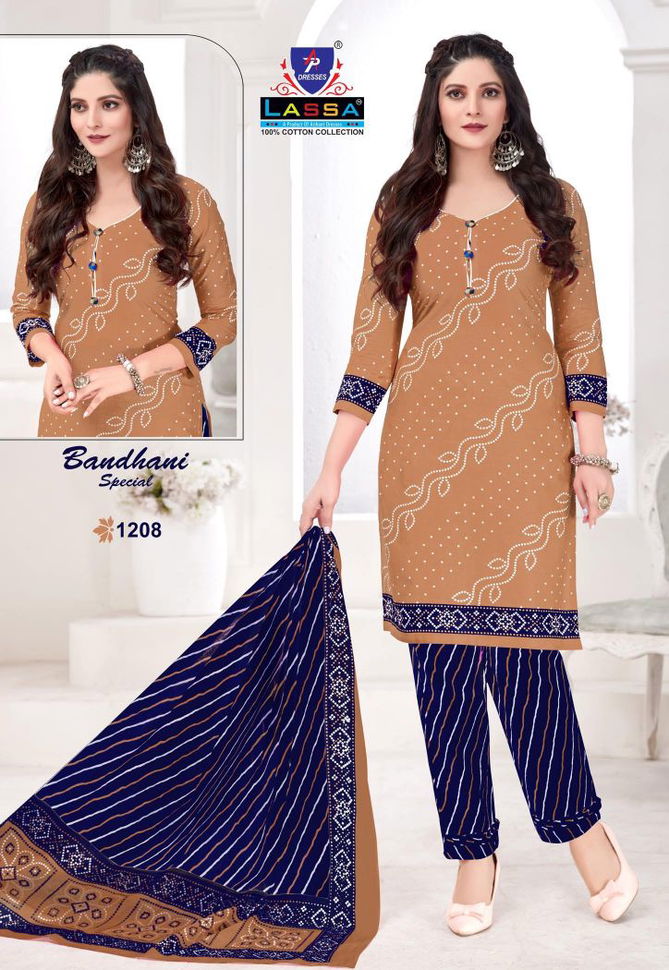 Arihant Lassa Bandhani Special 12 Casual Daily Wear Cotton Dress Material Collection